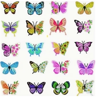 Sæt med 20 køleskabsmagneter | Sommerfugle